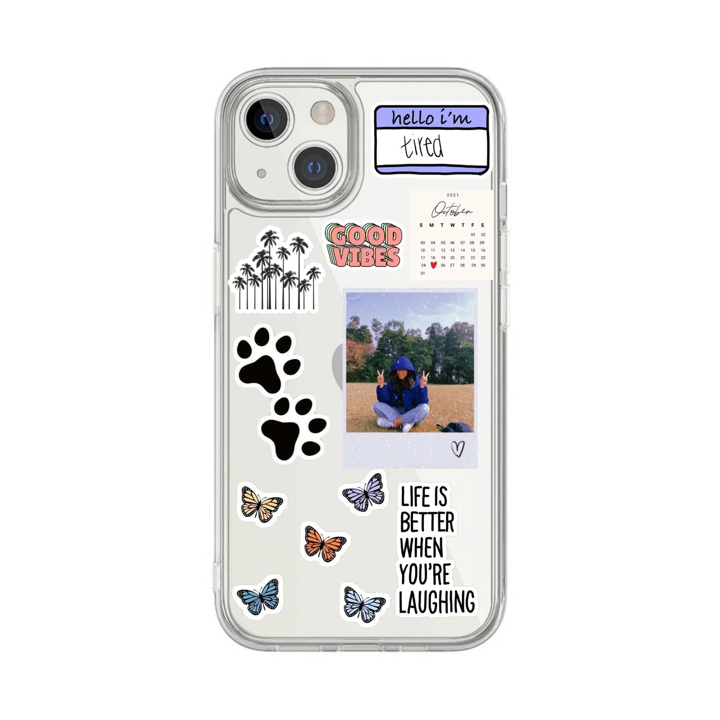 Custom Love Polaroid Clear Case 05