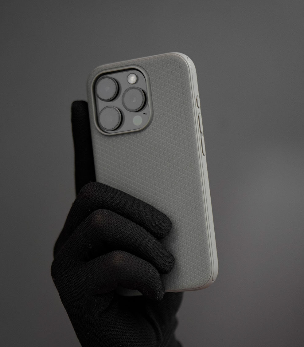 Durable Geometric Pattern Phone Case - Grey