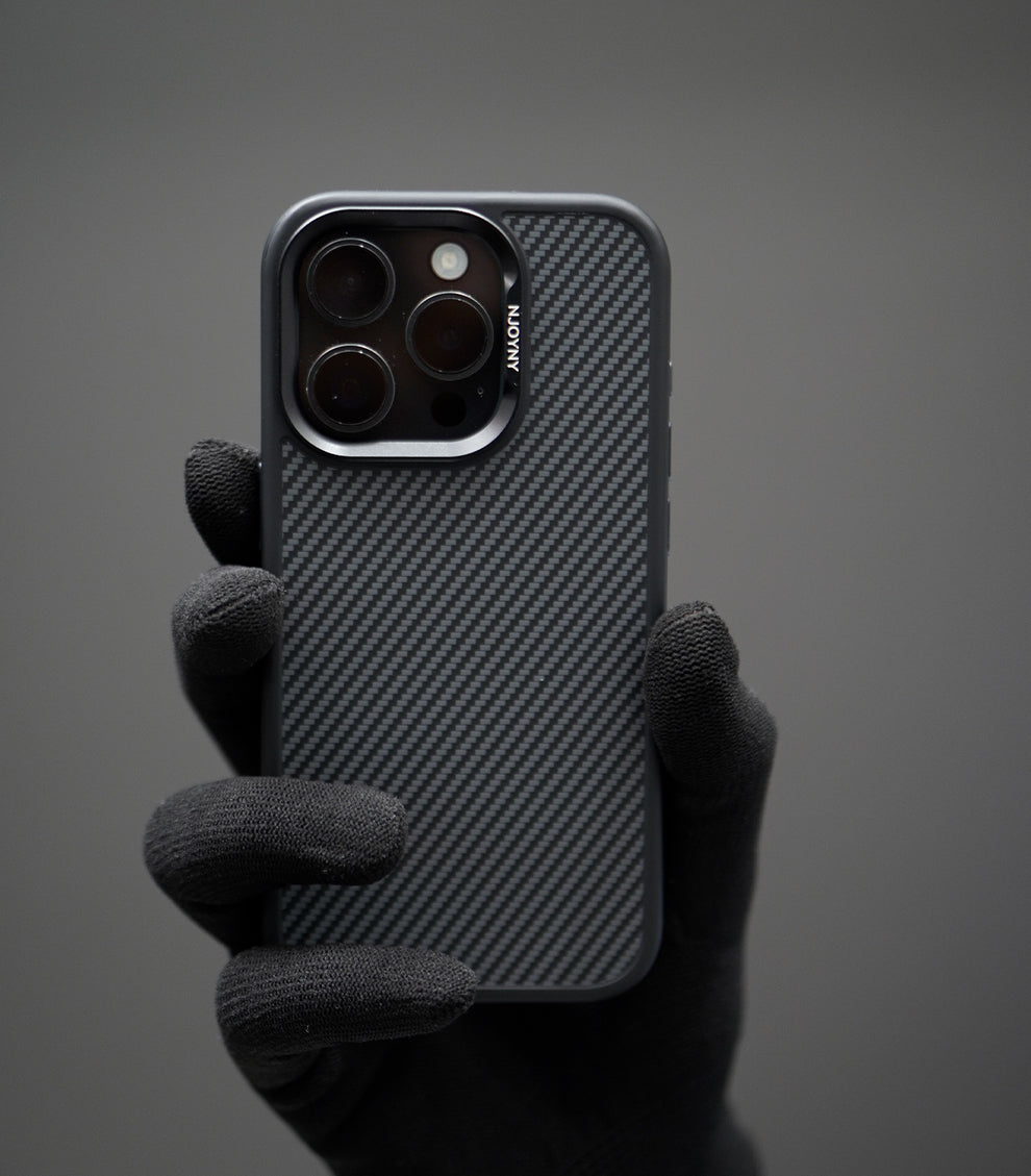 Lightweight carbon fiber style case for iPhone with matte surface