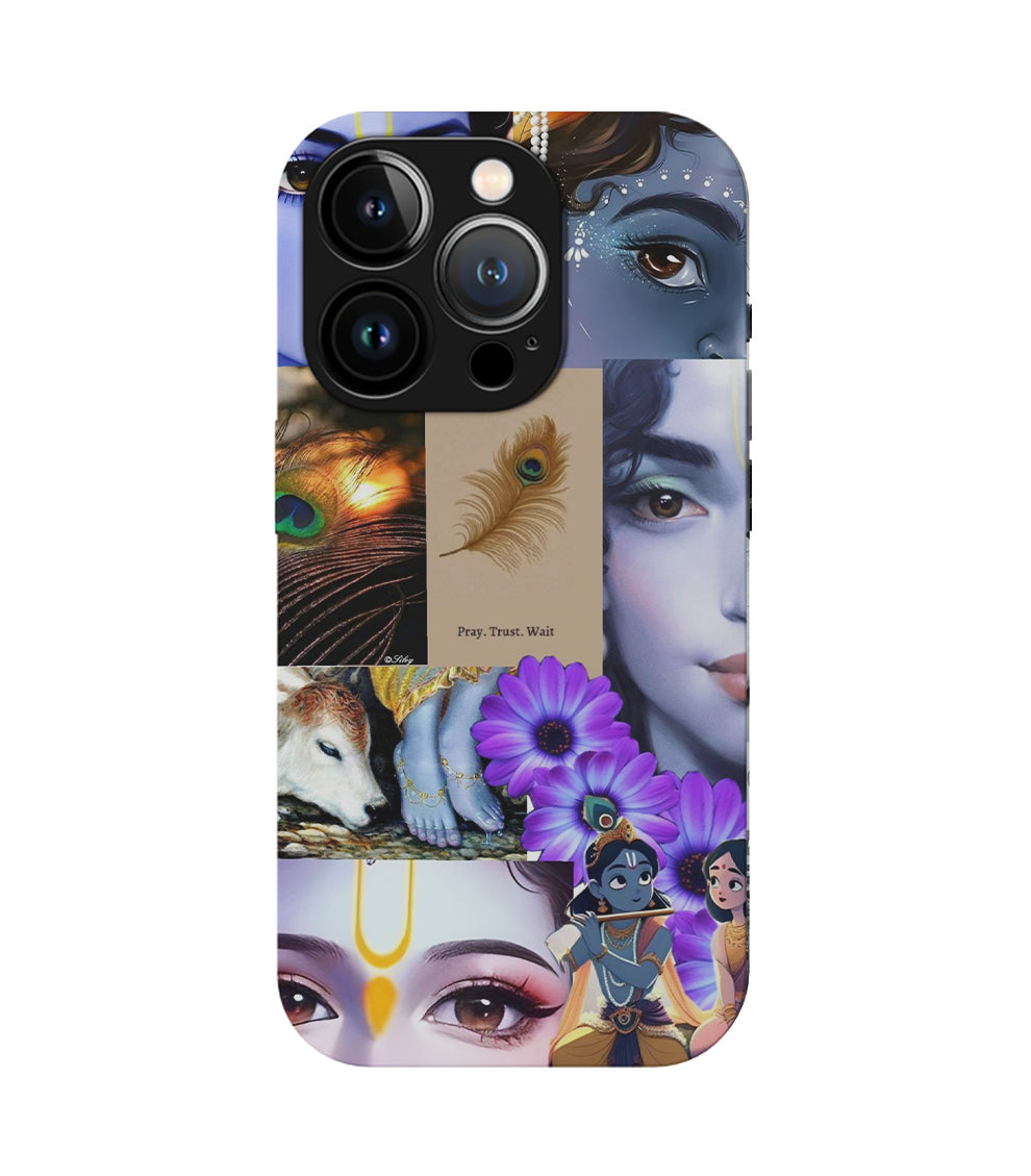 Lord Krishna Glass Case Design 03
