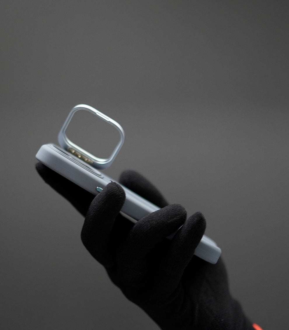Matte Grey Silicone MagSafe Case for iPhone with Metal Camera Protector