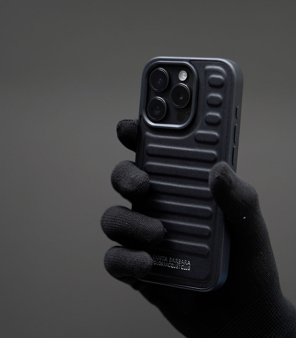 Matte black silicone case offering rich look and full camera guard protection