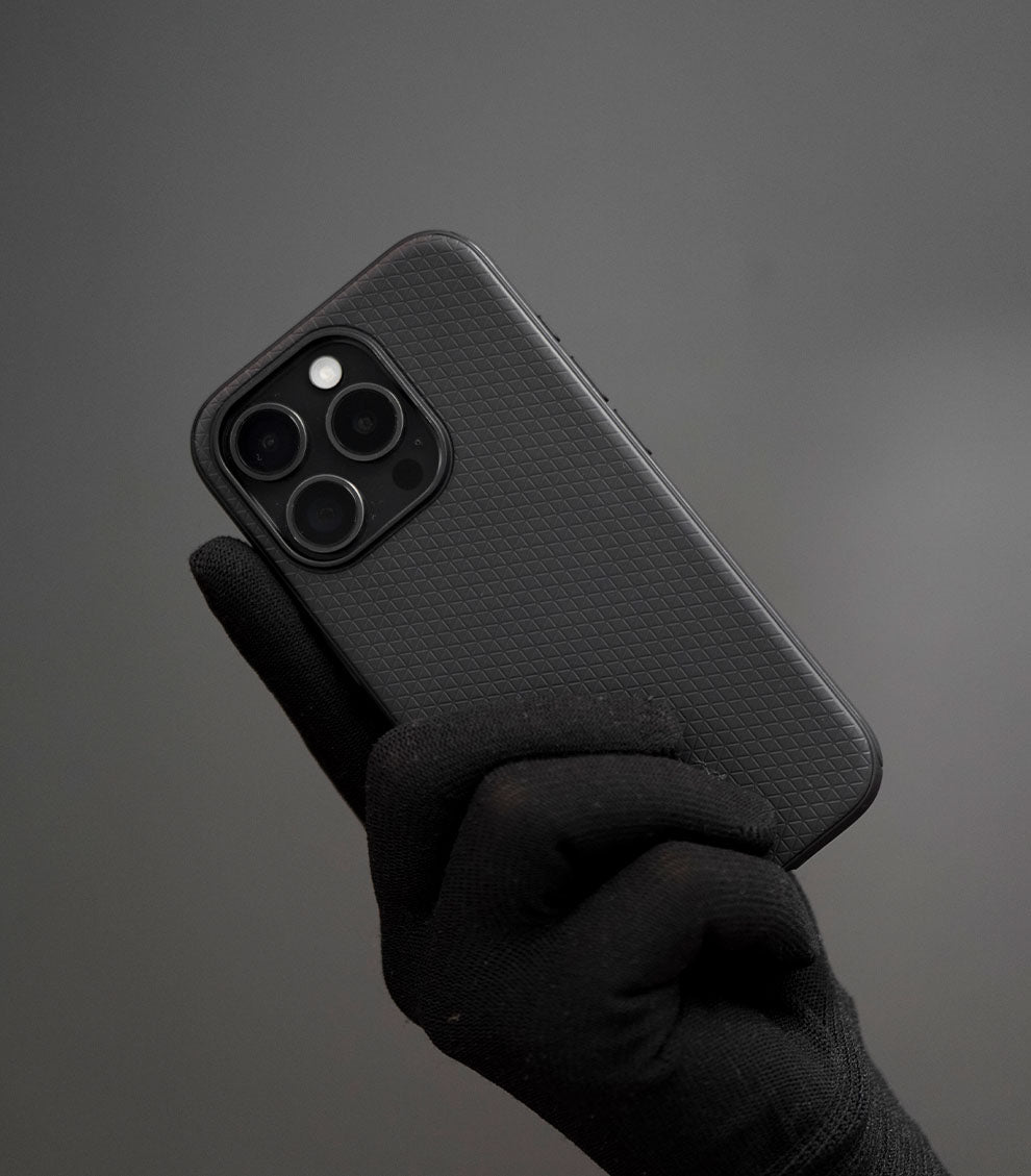Modern black phone case with lightweight shockproof protection