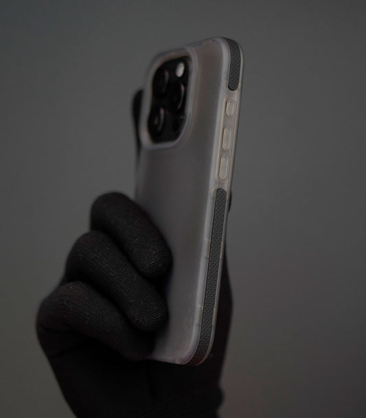 Semi-clear black protective phone cover for all devices