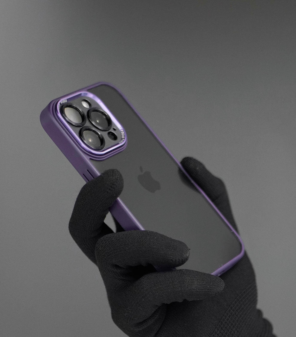 Shockproof slim transparent case with colorful edge design
