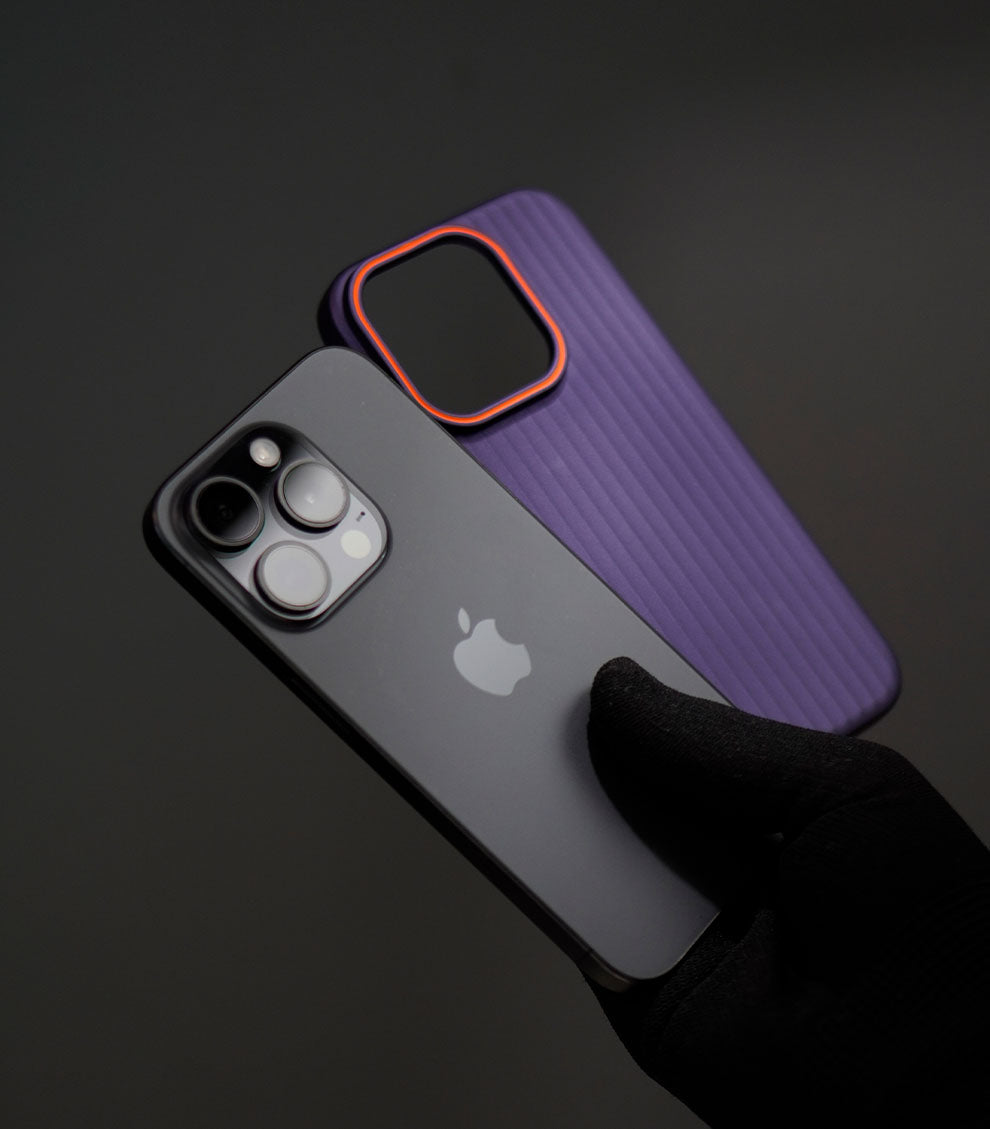 Stylish purple and orange protective phone case