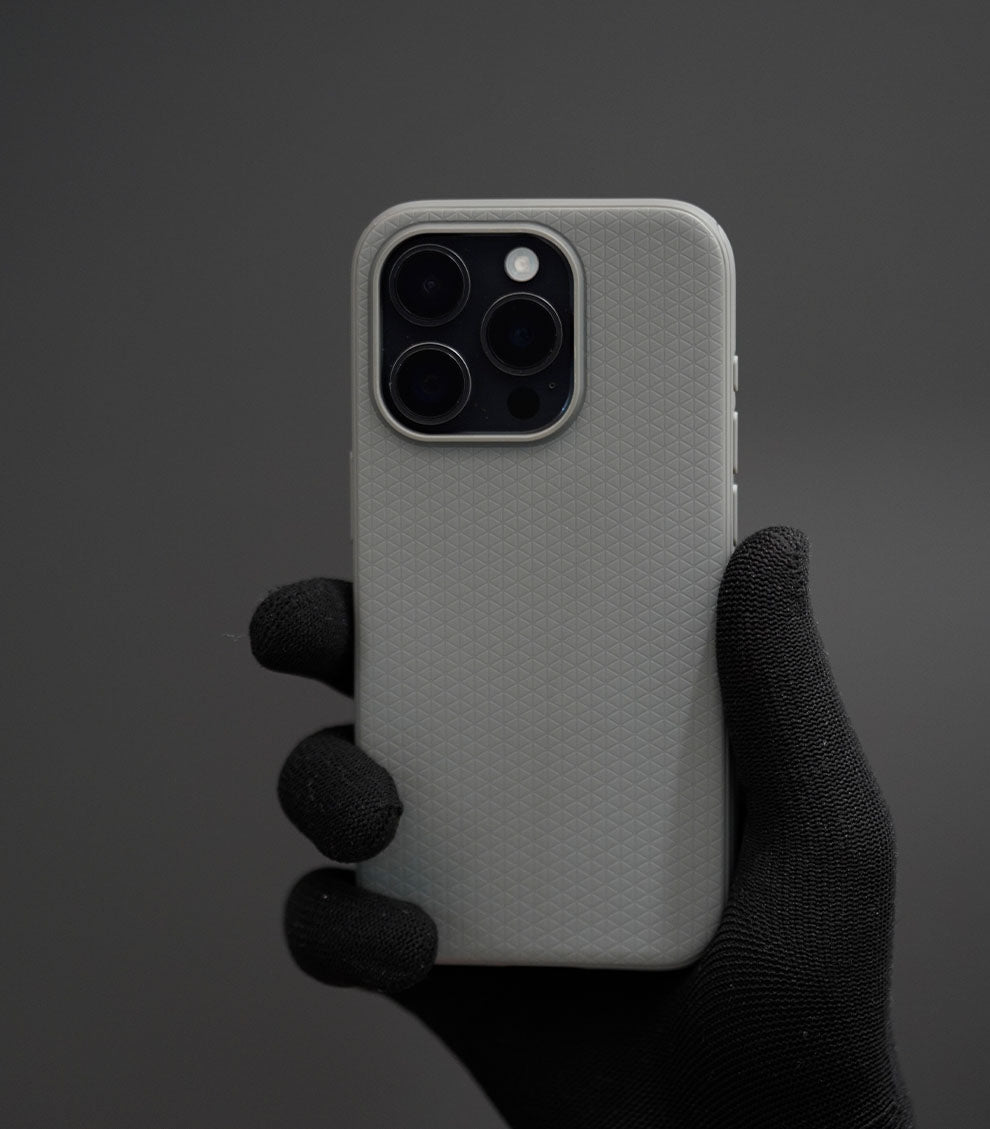 Textured Silicone Drop-Resistant Phone Case - Grey