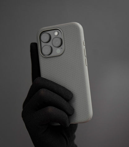 Durable Geometric Pattern Phone Case - Grey