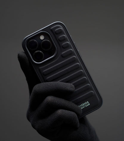 Elegant ribbed silicone protective phone case with premium texture and sleek design