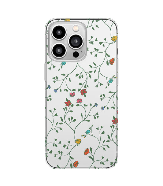Colorful Blooms Clear Soft Case