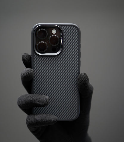 Lightweight carbon fiber style case for iPhone with matte surface