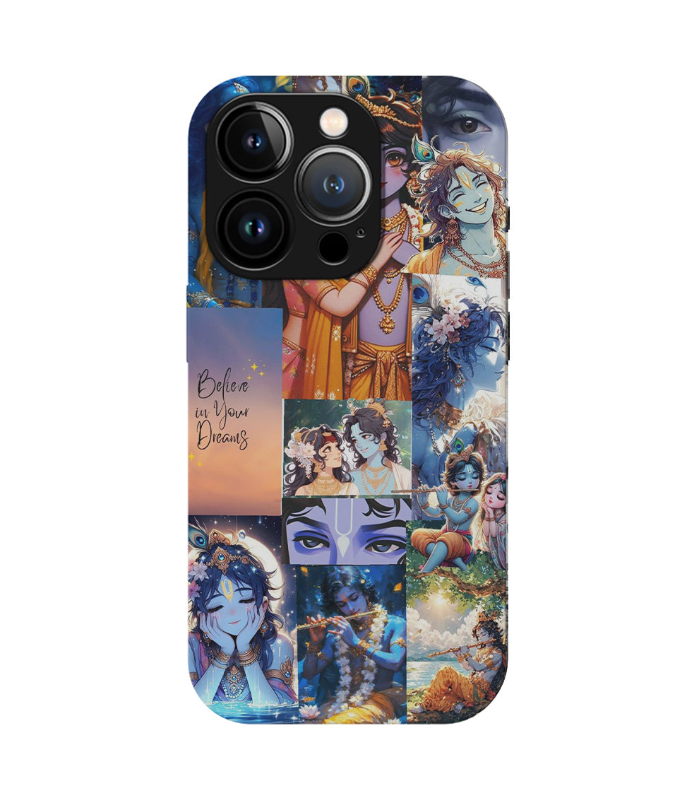 Lord Krishna Glass Case Design 01