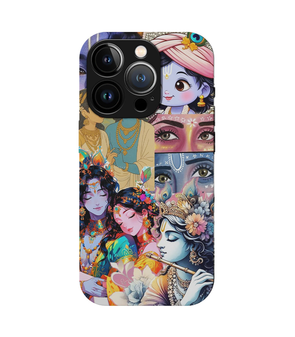 Lord Krishna Glass Case Design 04