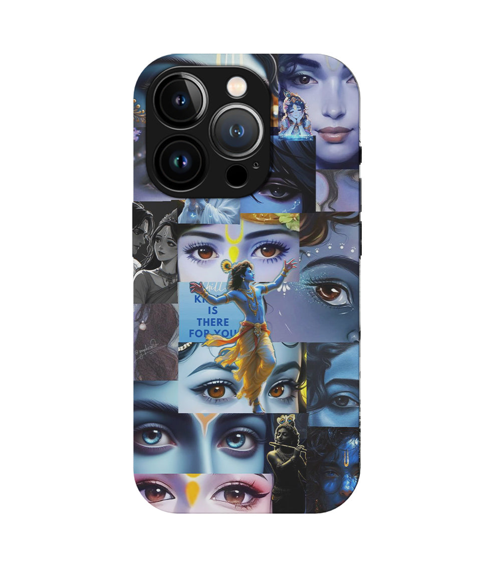 Lord Krishna Glass Case Design 07