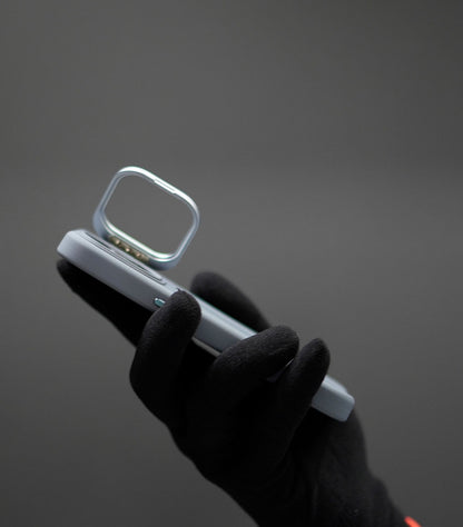 Matte Grey Silicone MagSafe Case for iPhone with Metal Camera Protector