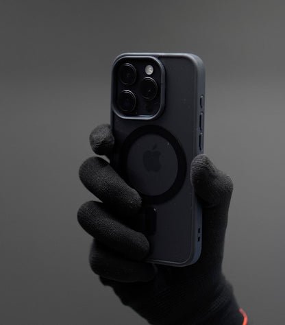 Matte Magnetic Phone Case - Black Shockproof Cover