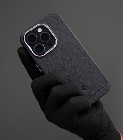 Matte black protective smartphone case with raised camera protection