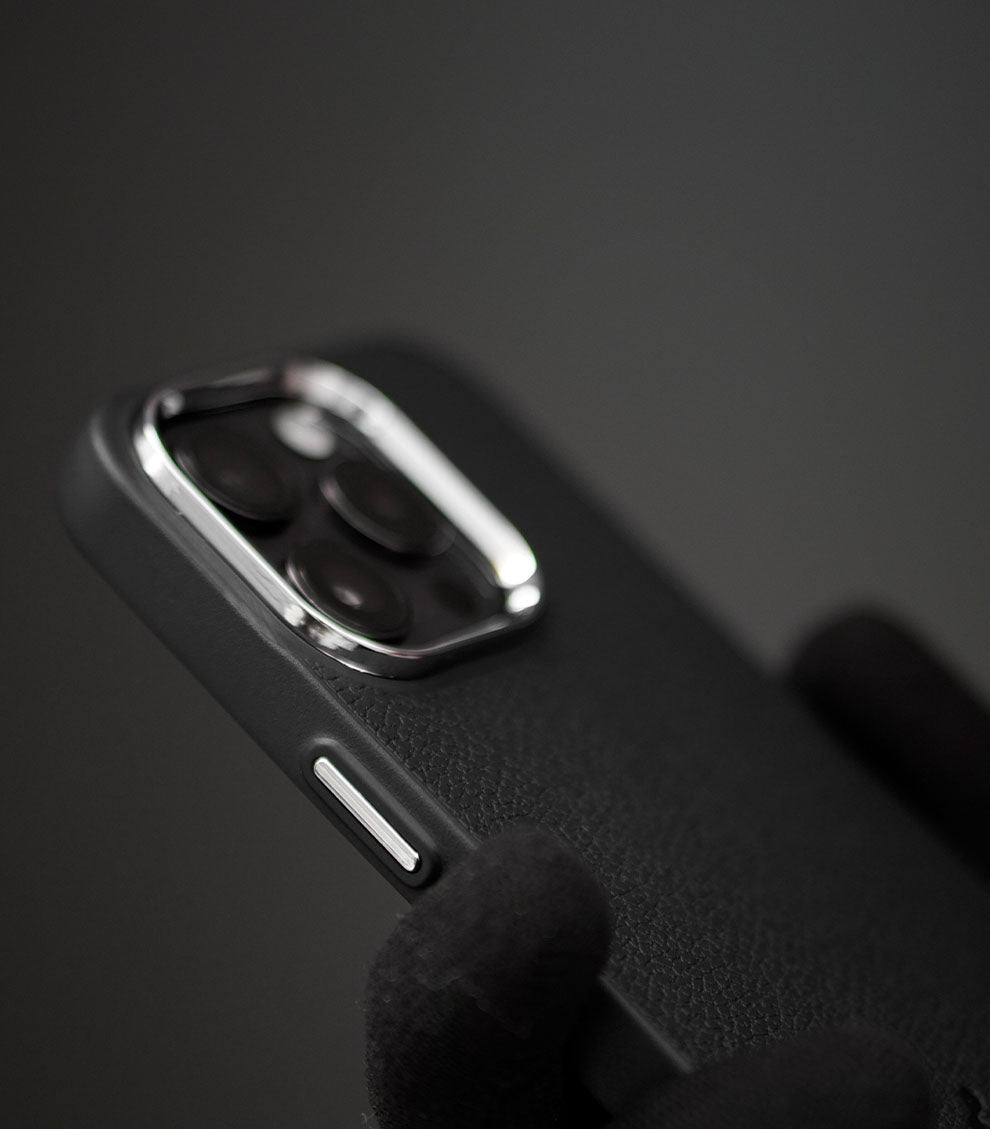 Minimalist matte black phone case with durable anti-slip surface