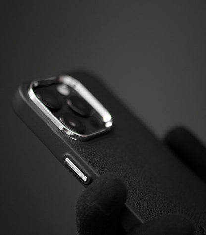 Minimalist matte black phone case with durable anti-slip surface