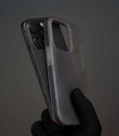 Minimalist smoky TPU case showing phone design