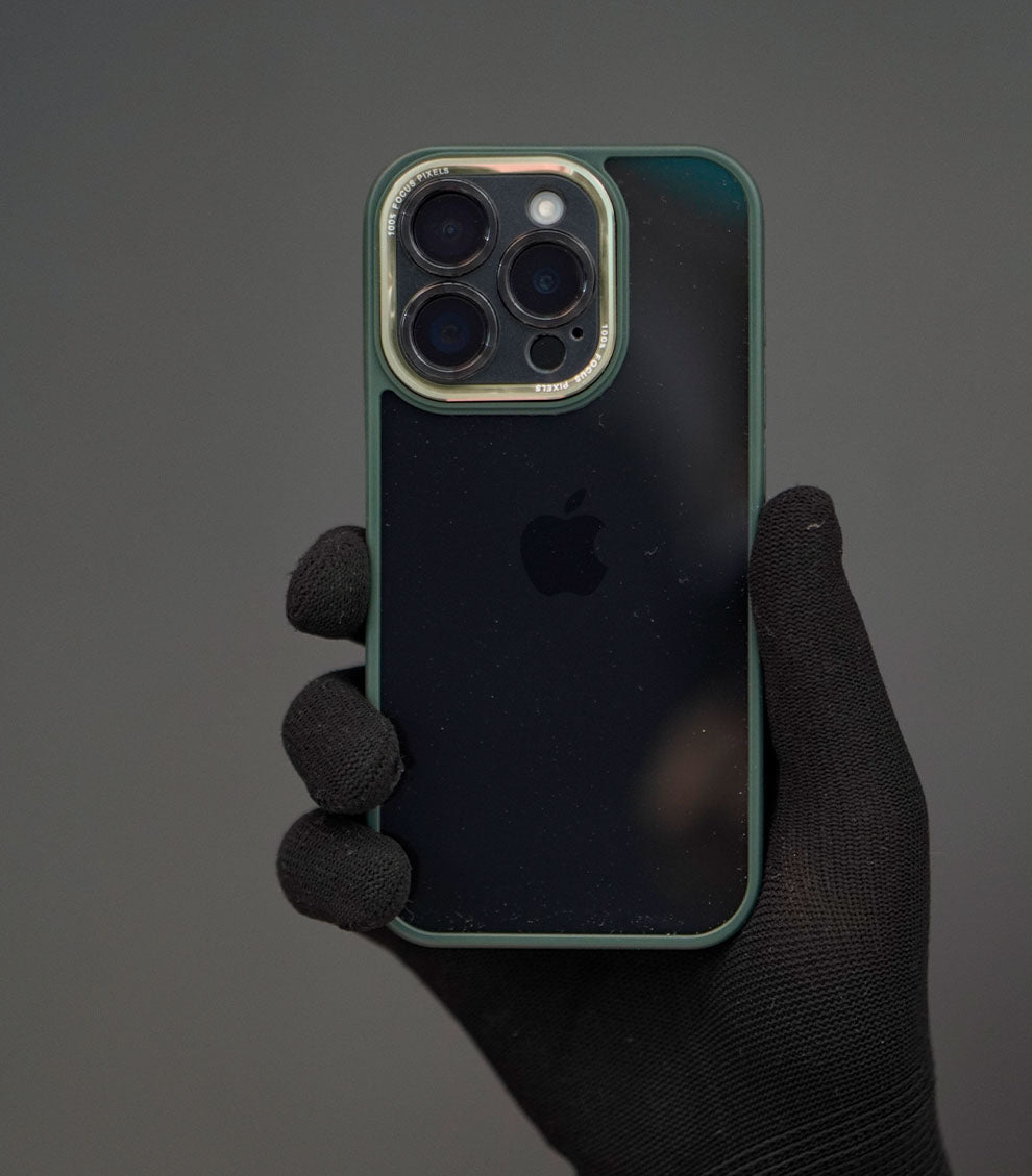  Transparent back with stylish green edge design 