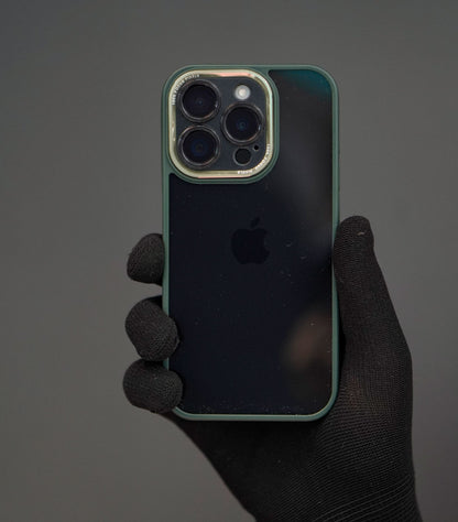  Transparent back with stylish green edge design 
