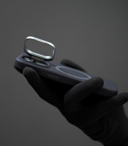sleek matte silicone MagSafe cover with magnetic ring